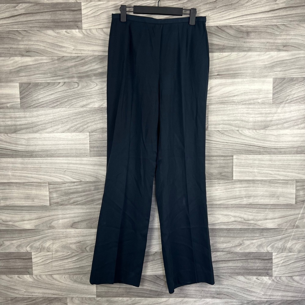 Lafayette 148 Chino Pants Women's Size 6 Navy Blue Cotton Casual Straight Leg